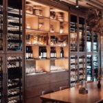 glass wall wine cellar